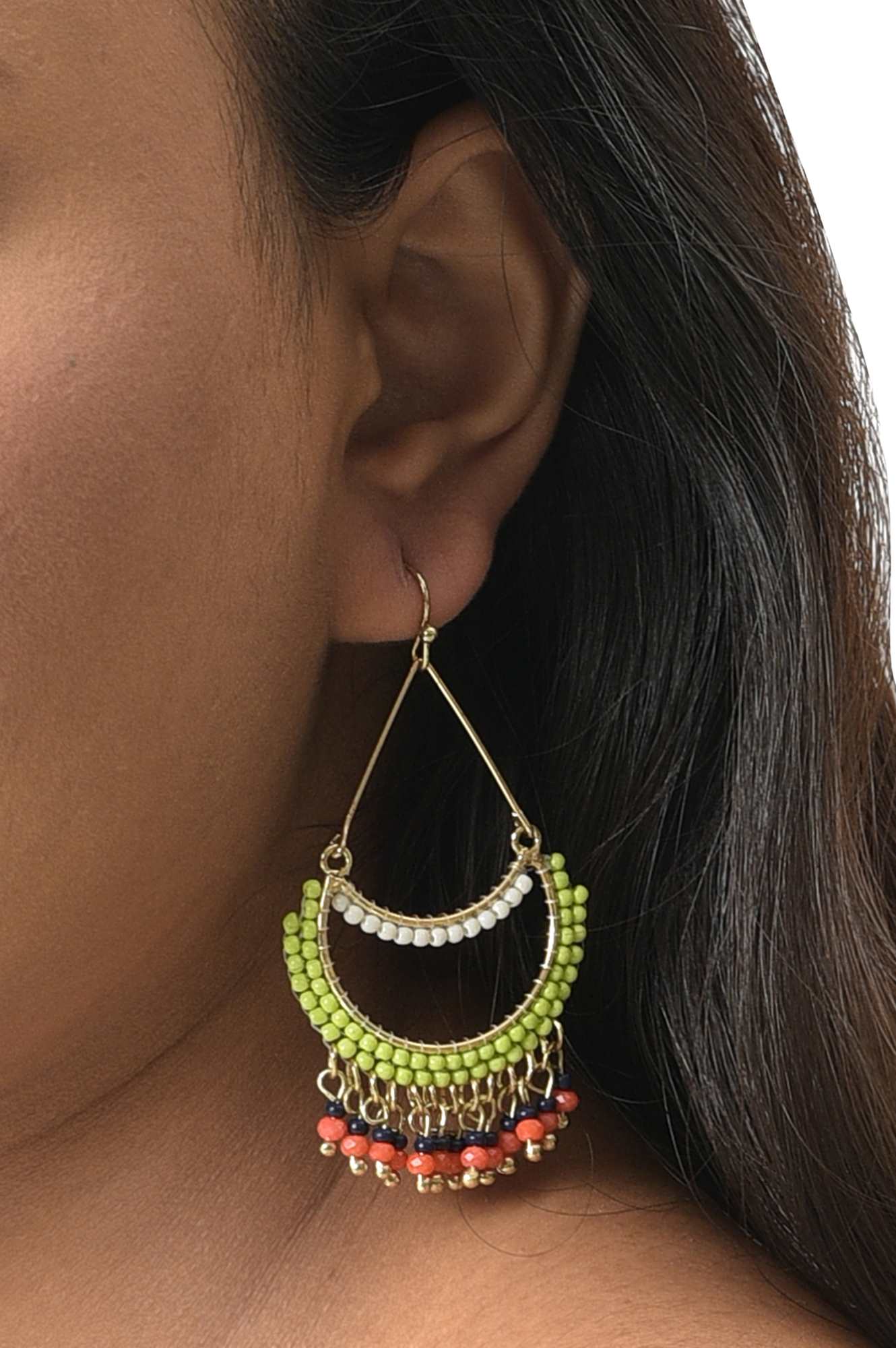 Multi Handcrafted Colour Dangler Earrings