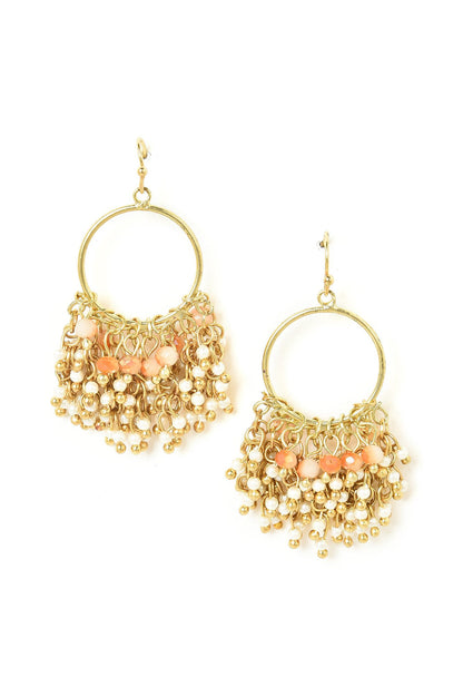 Coral Handcrafted Ethnic Dangler Earrings