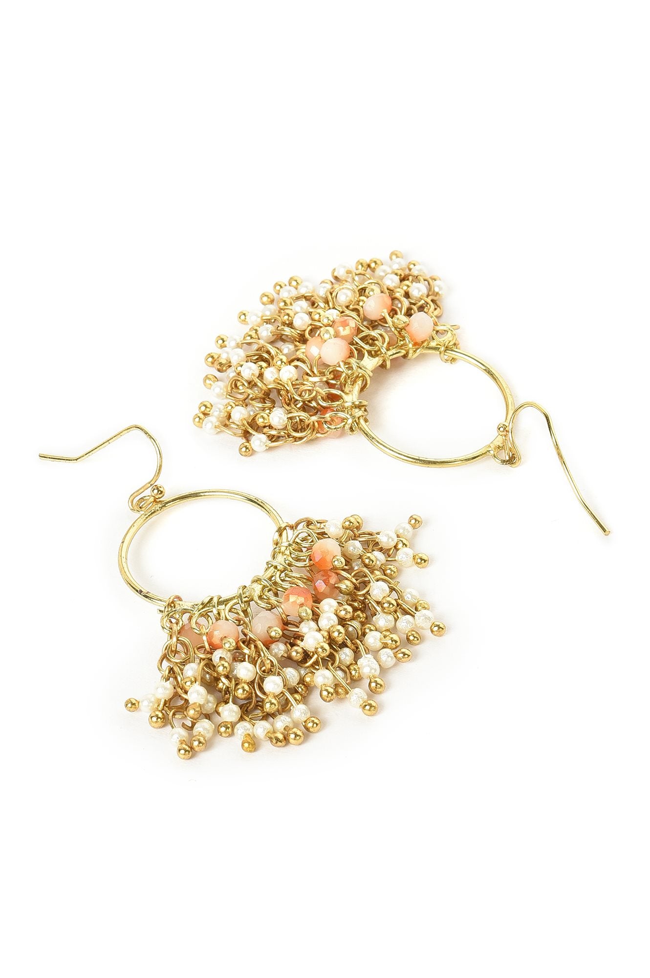 Coral Handcrafted Ethnic Dangler Earrings