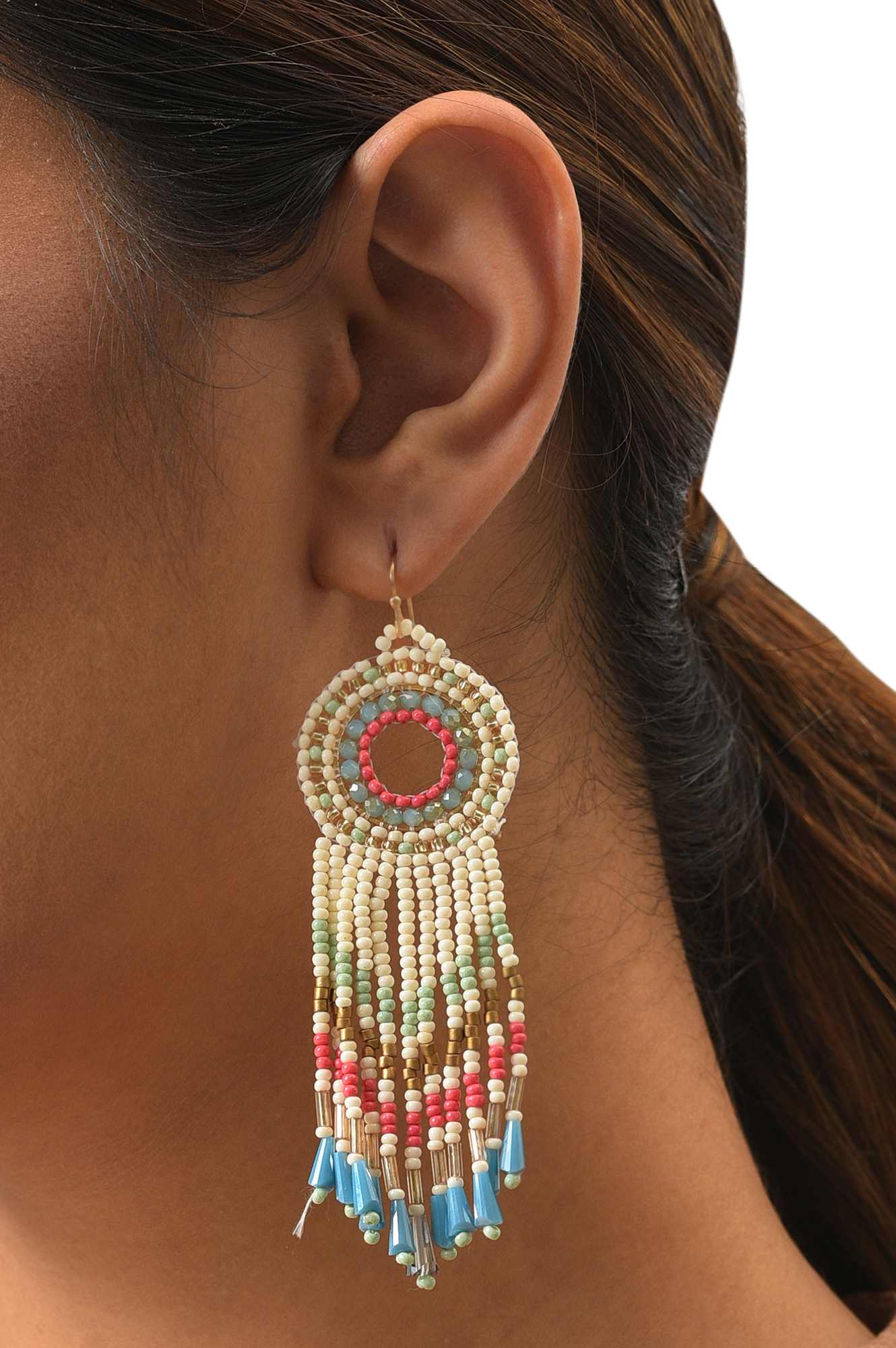 Multi Handcrafted Ethnic Dangler Earrings