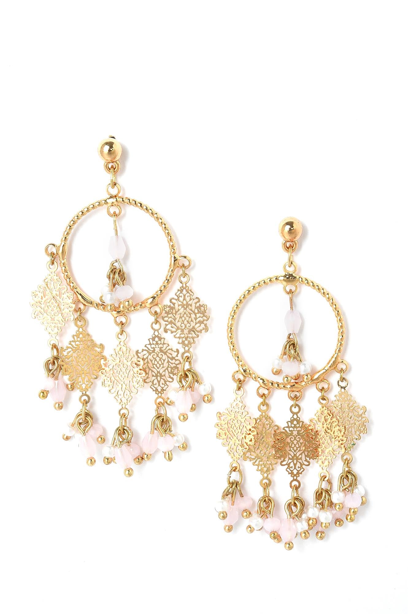 Gold Filigree Dangler Earrings