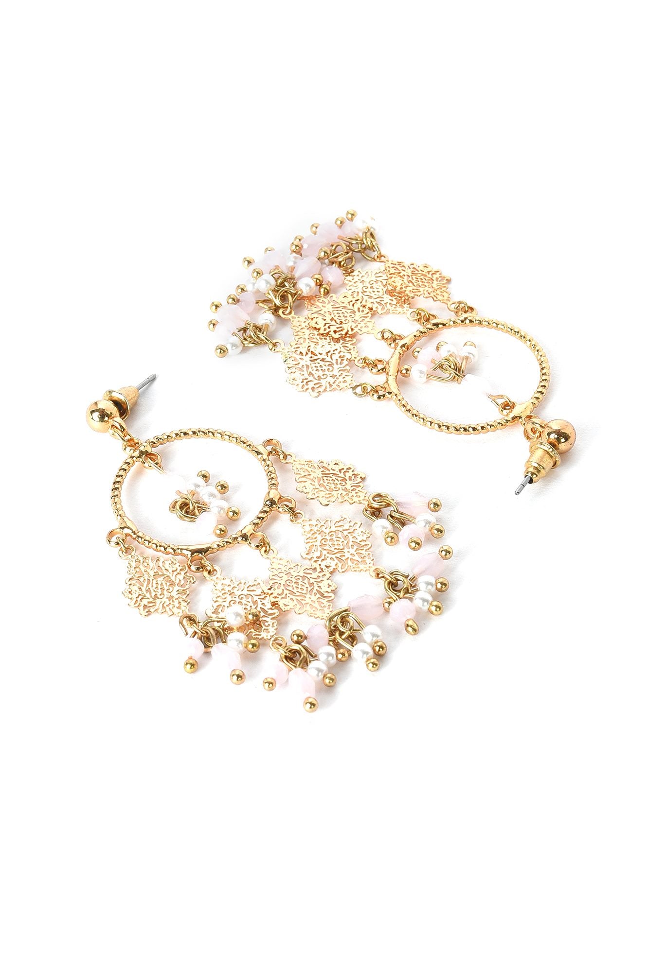 Gold Filigree Dangler Earrings