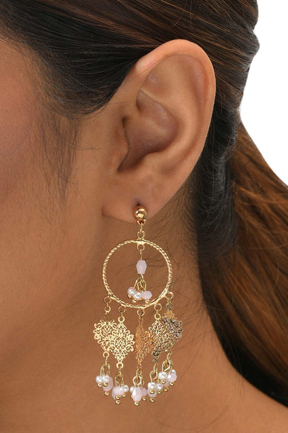 Gold Filigree Dangler Earrings