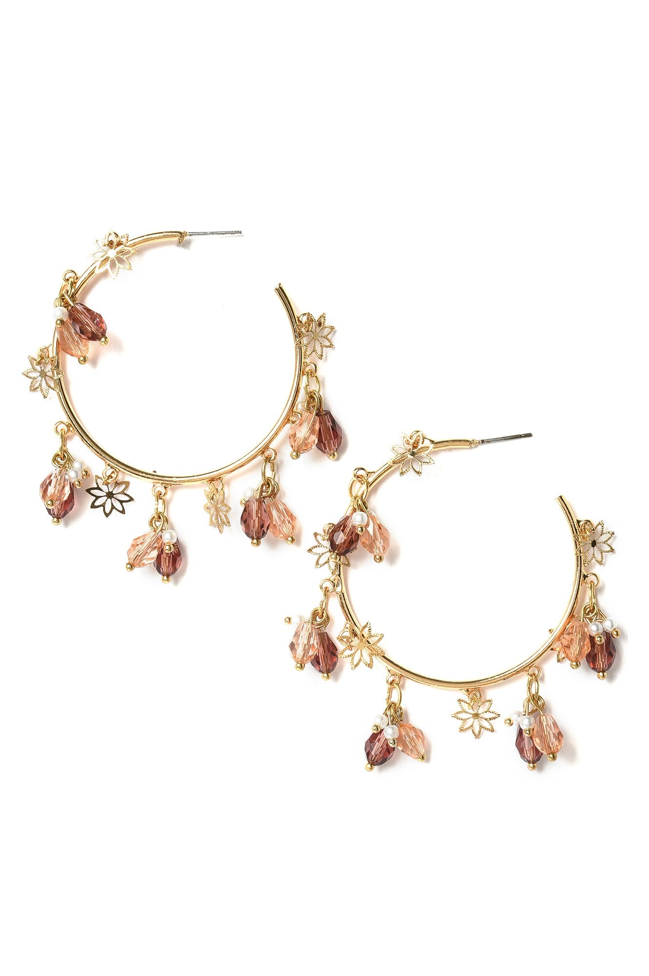 Gold Filigree Hoop Earrings