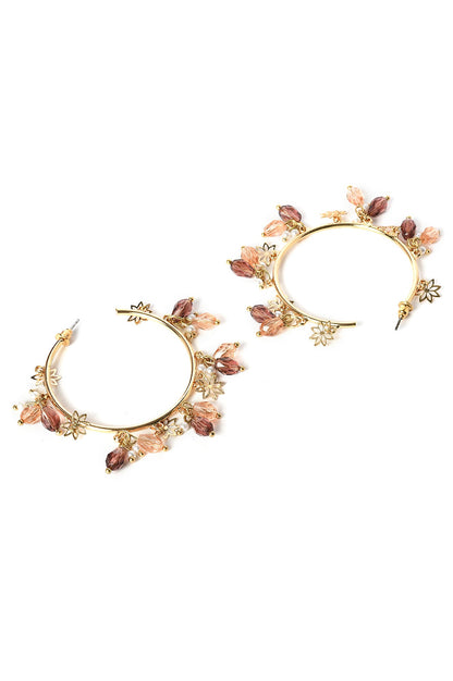 Gold Filigree Hoop Earrings