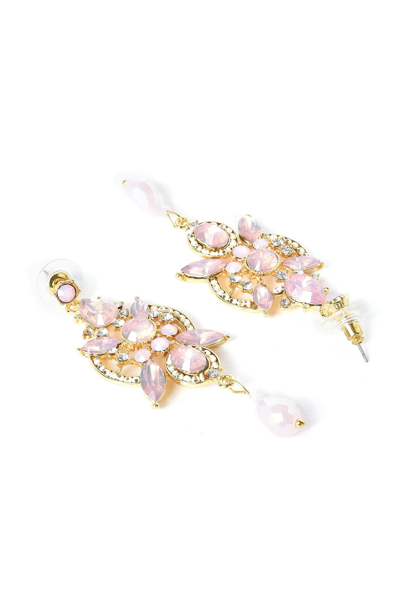 Pink Handcrafted Party Dangler Earrings