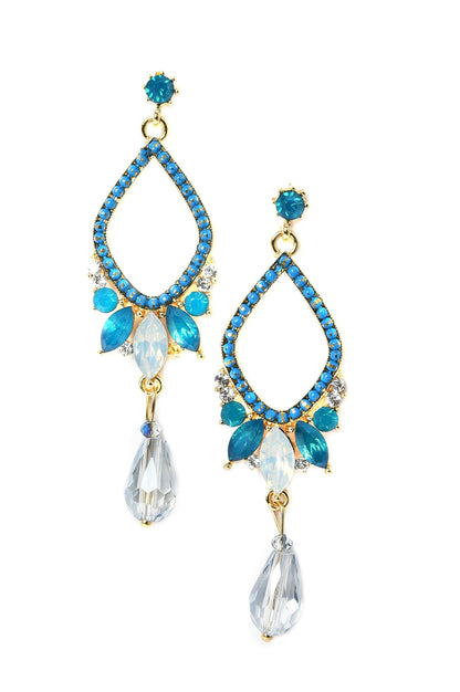 Blue Handcrafted Dangler With With Opal Stones