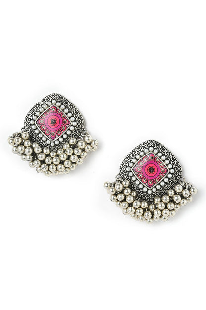 Pink Handcrafted Stud Earrings