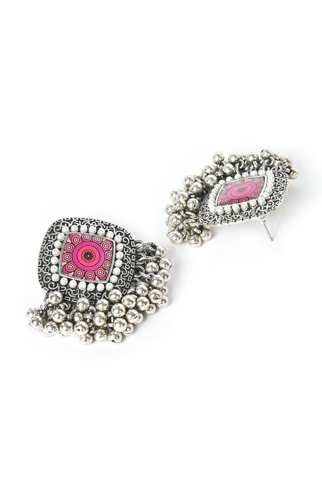 Pink Handcrafted Stud Earrings