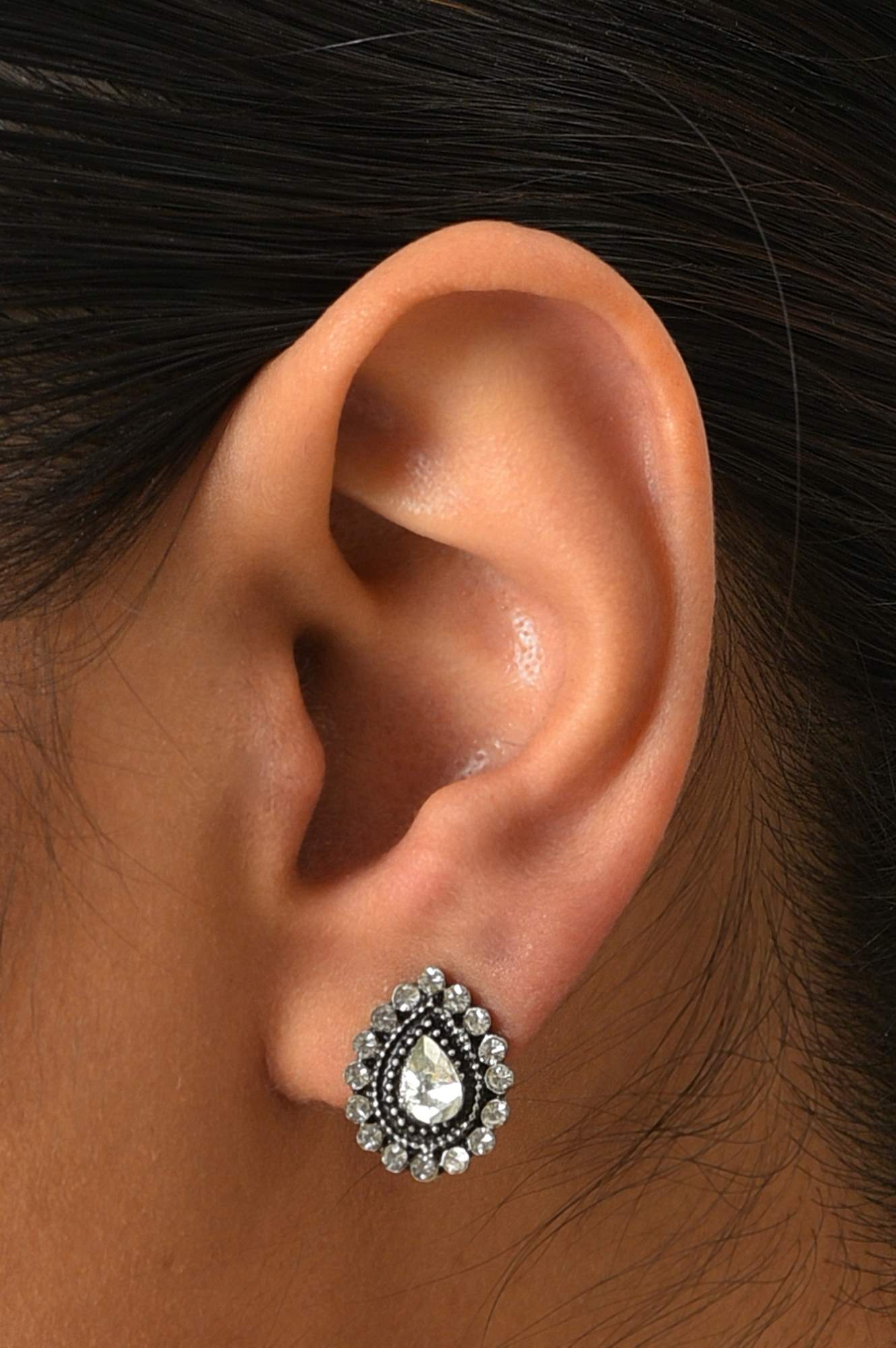 Black Stud Combo Of 5 Earrings