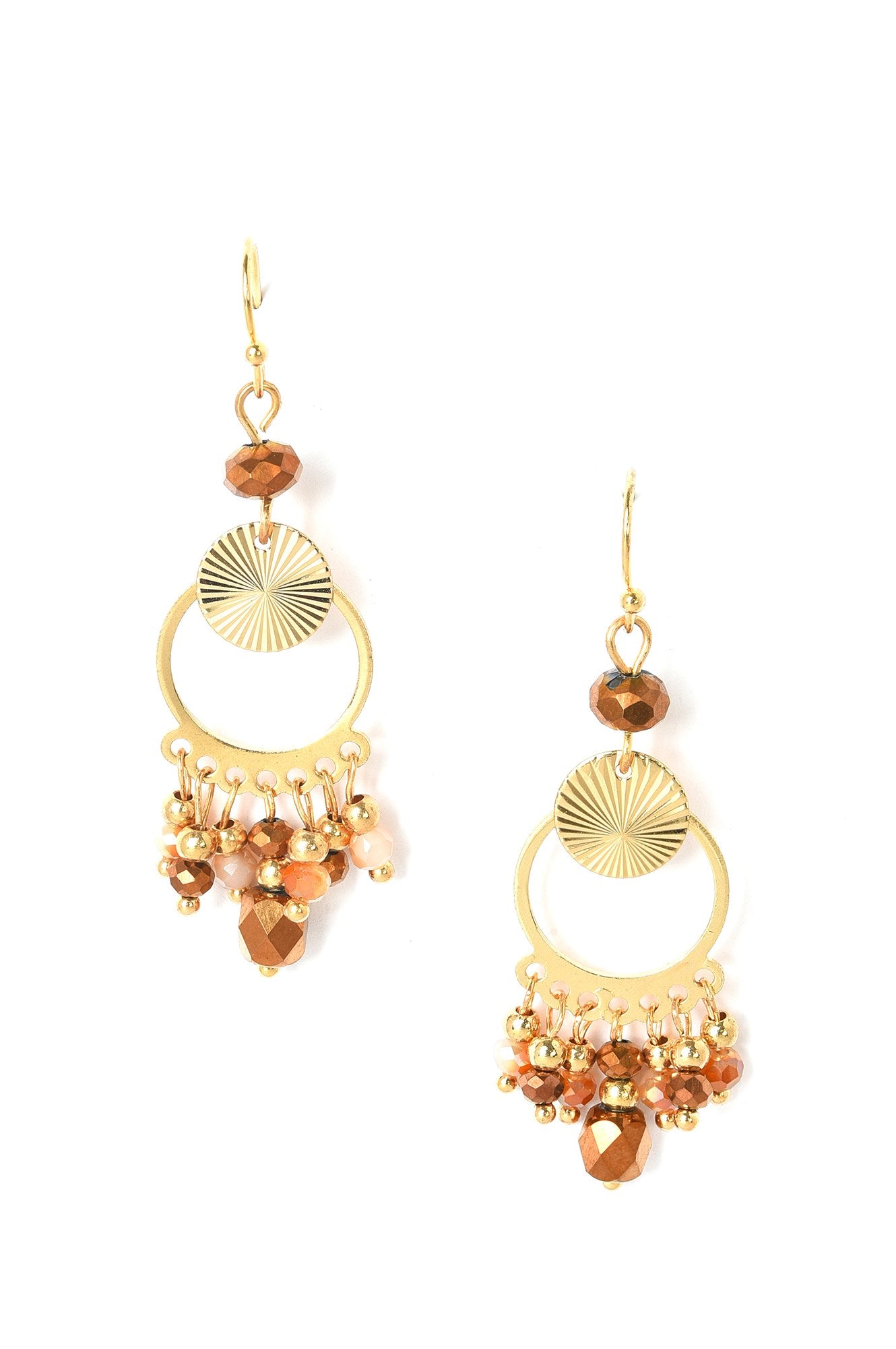 Brown Handcrafted Ethnic Dangler Earrings