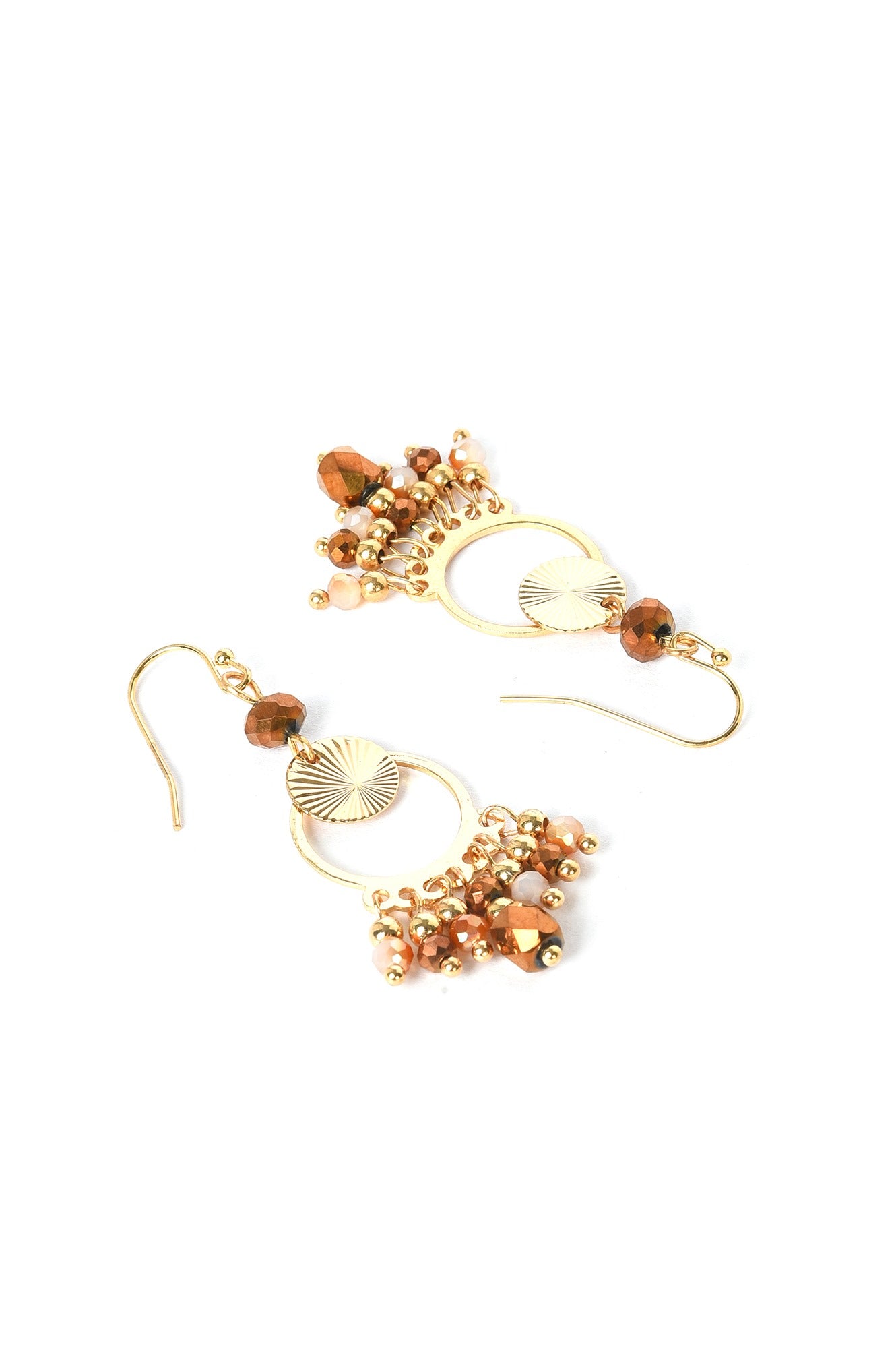 Brown Handcrafted Ethnic Dangler Earrings