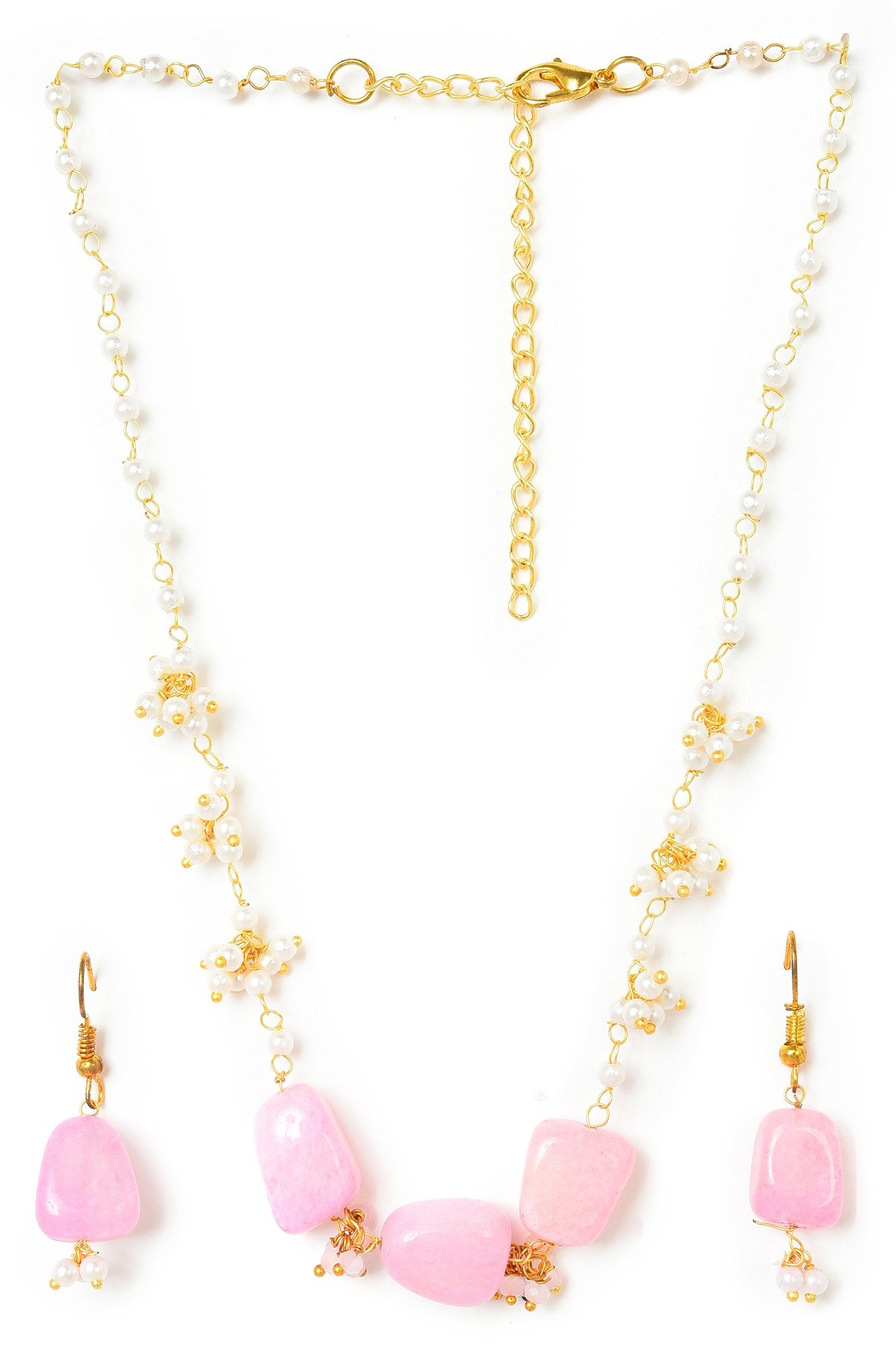 Pink Stone Timeless Princess Necklace Set