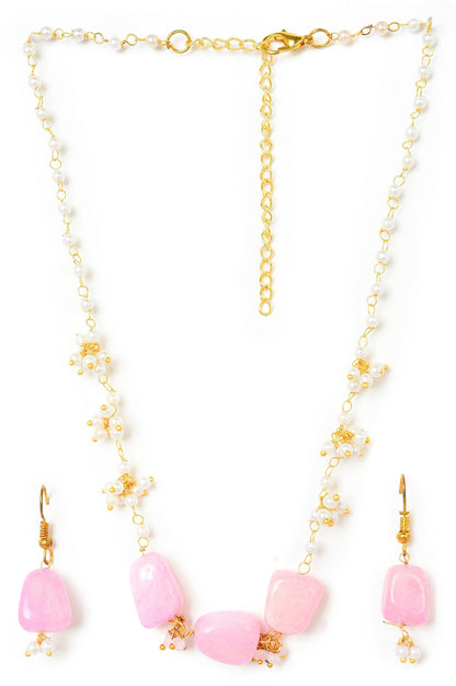 Pink Stone Timeless Princess Necklace Set