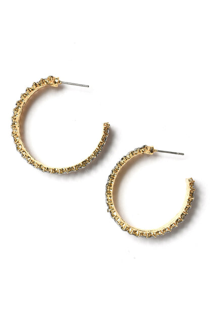 Grey Handcrafted Party Hoop Earrings