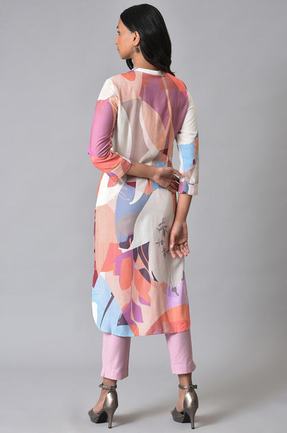 Multicoloured Printed kurta Set - wforwoman