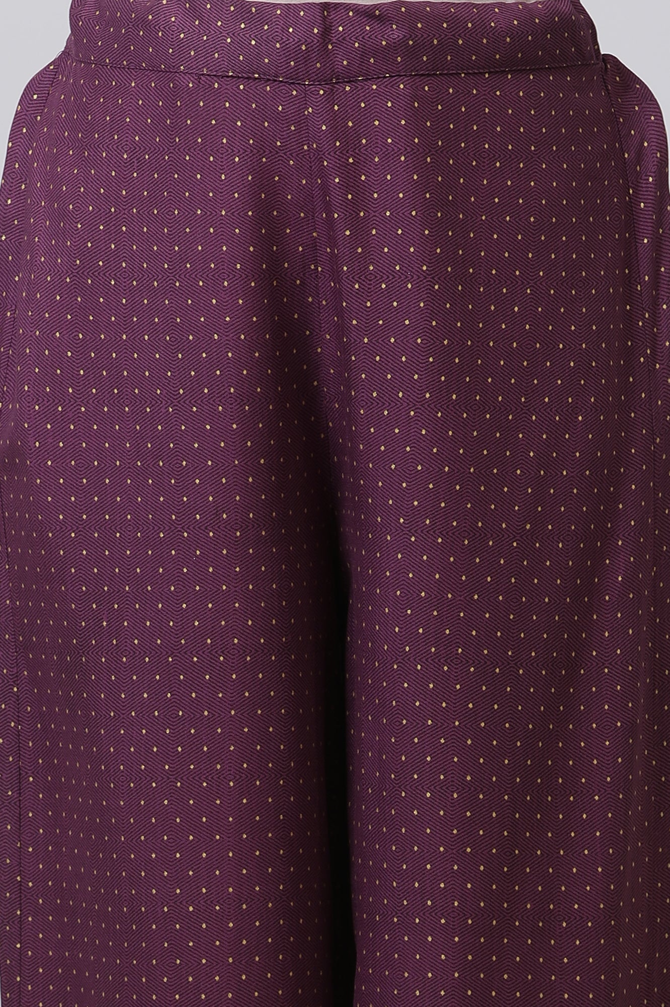 Purple Embellished Kurta And Parallel Pants Set