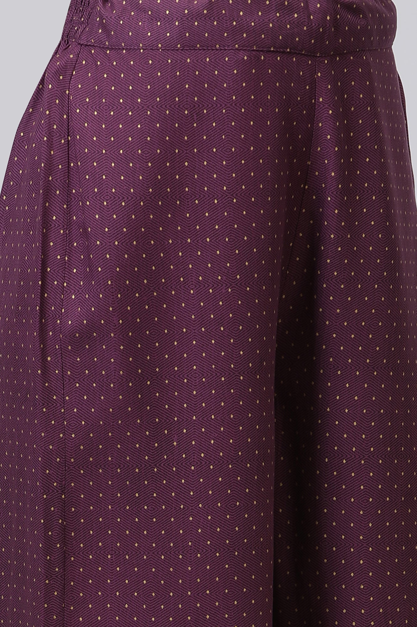 Purple Embellished Kurta And Parallel Pants Set