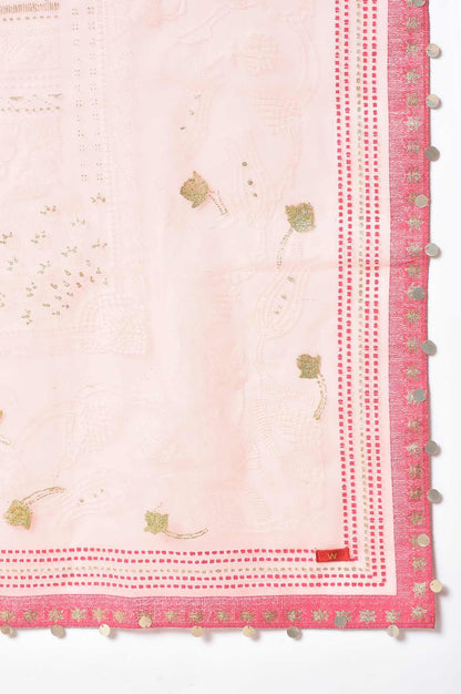 Pink Embroidered Ombre kurta Set - wforwoman
