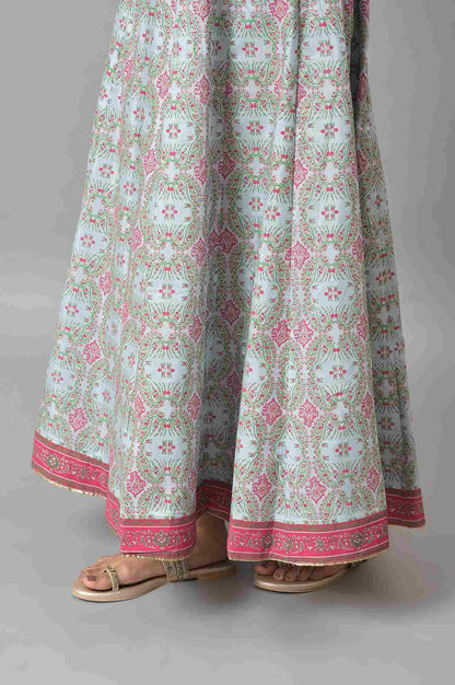 Dark Pink Mock Layered Beadwork kurta With Skirt And Chiffon Dupatta - wforwoman