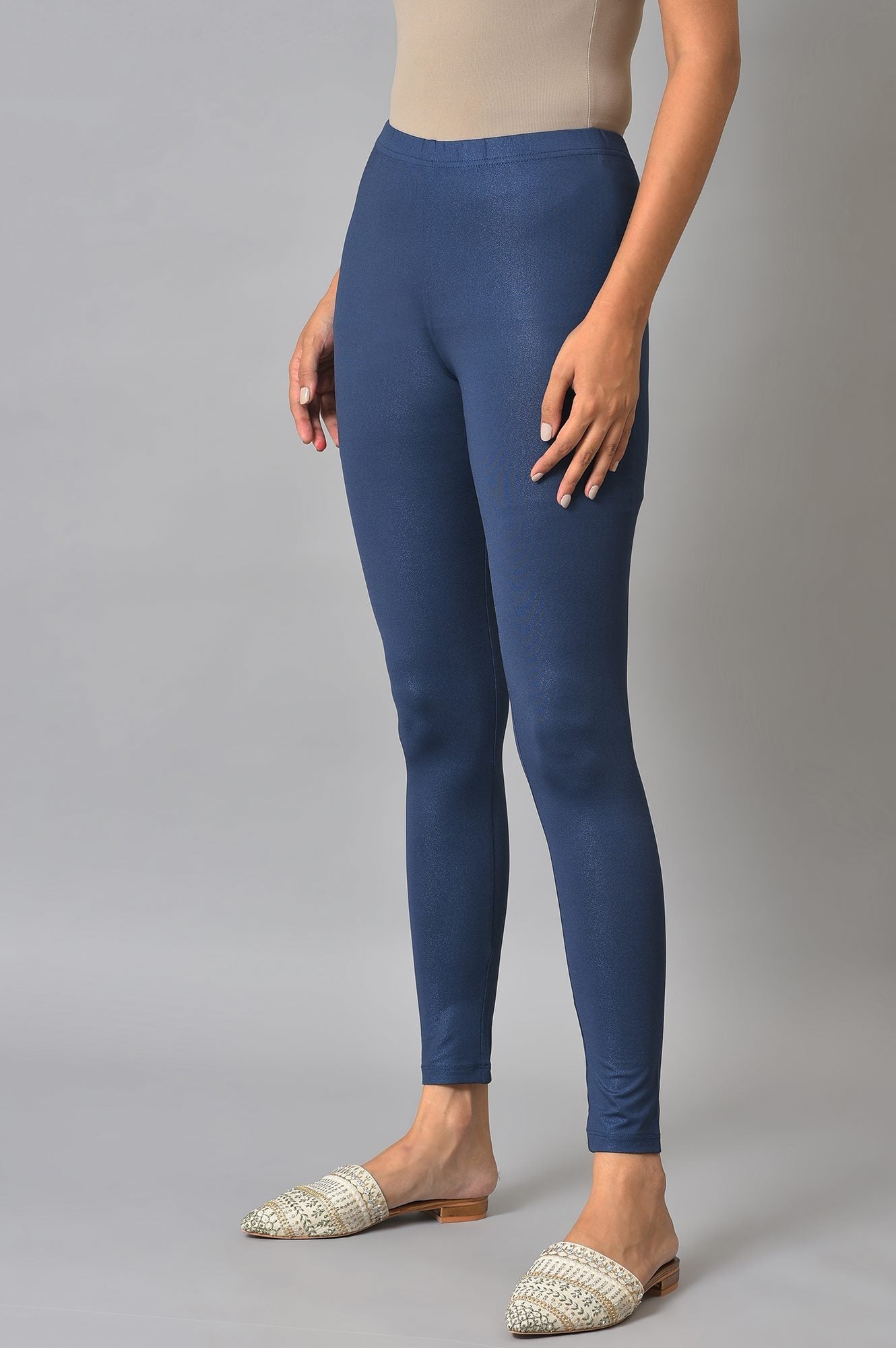 Blue Poly Lycra Tights