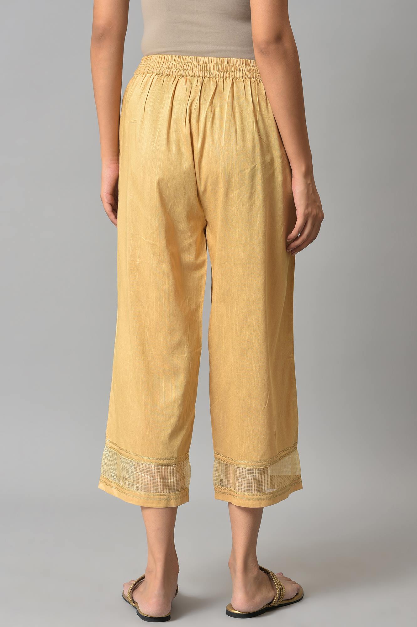 Gold Gathered Culottes