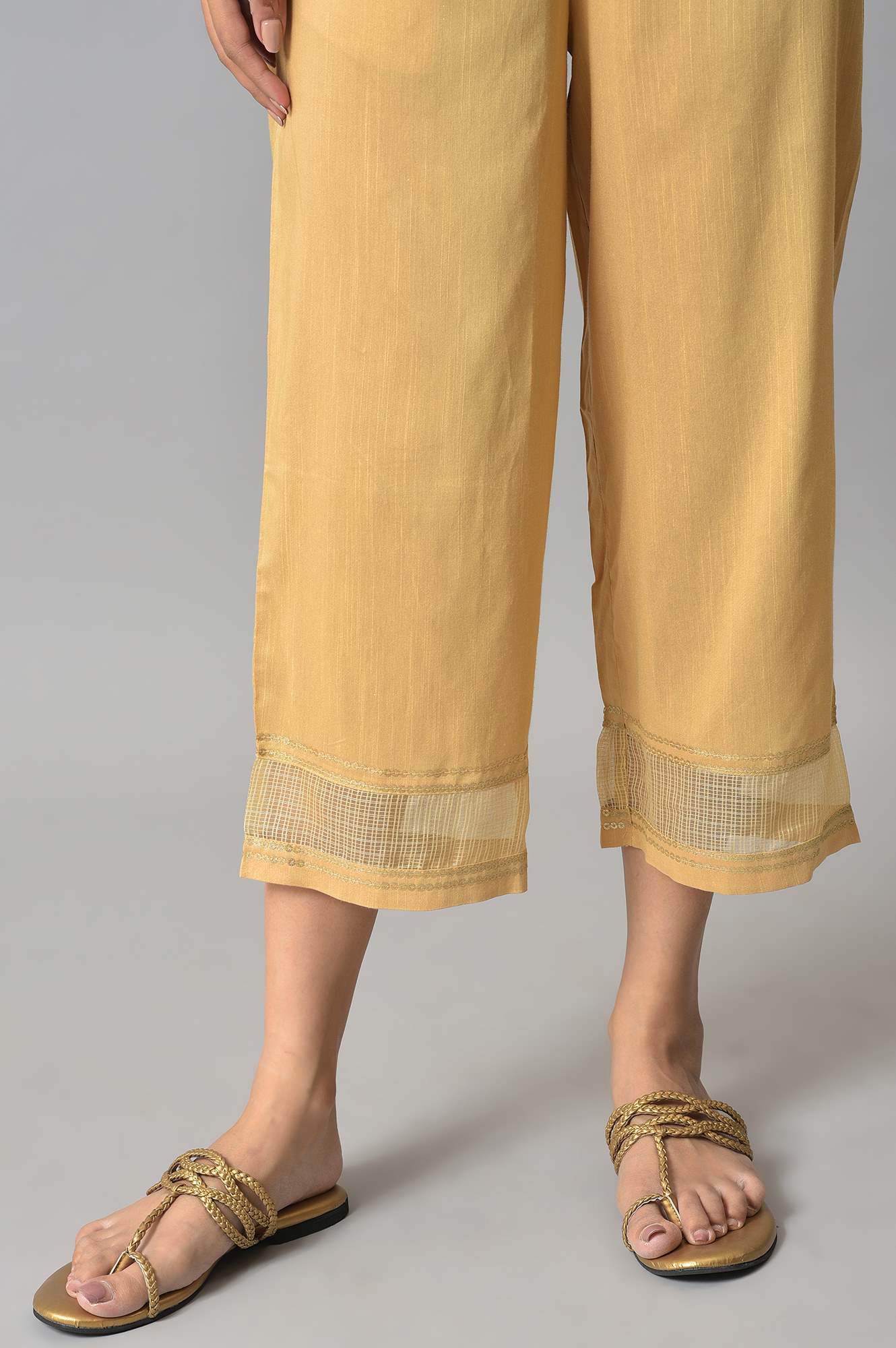 Gold Gathered Culottes