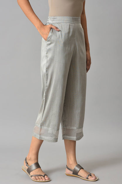 Grey Gathered Culottes