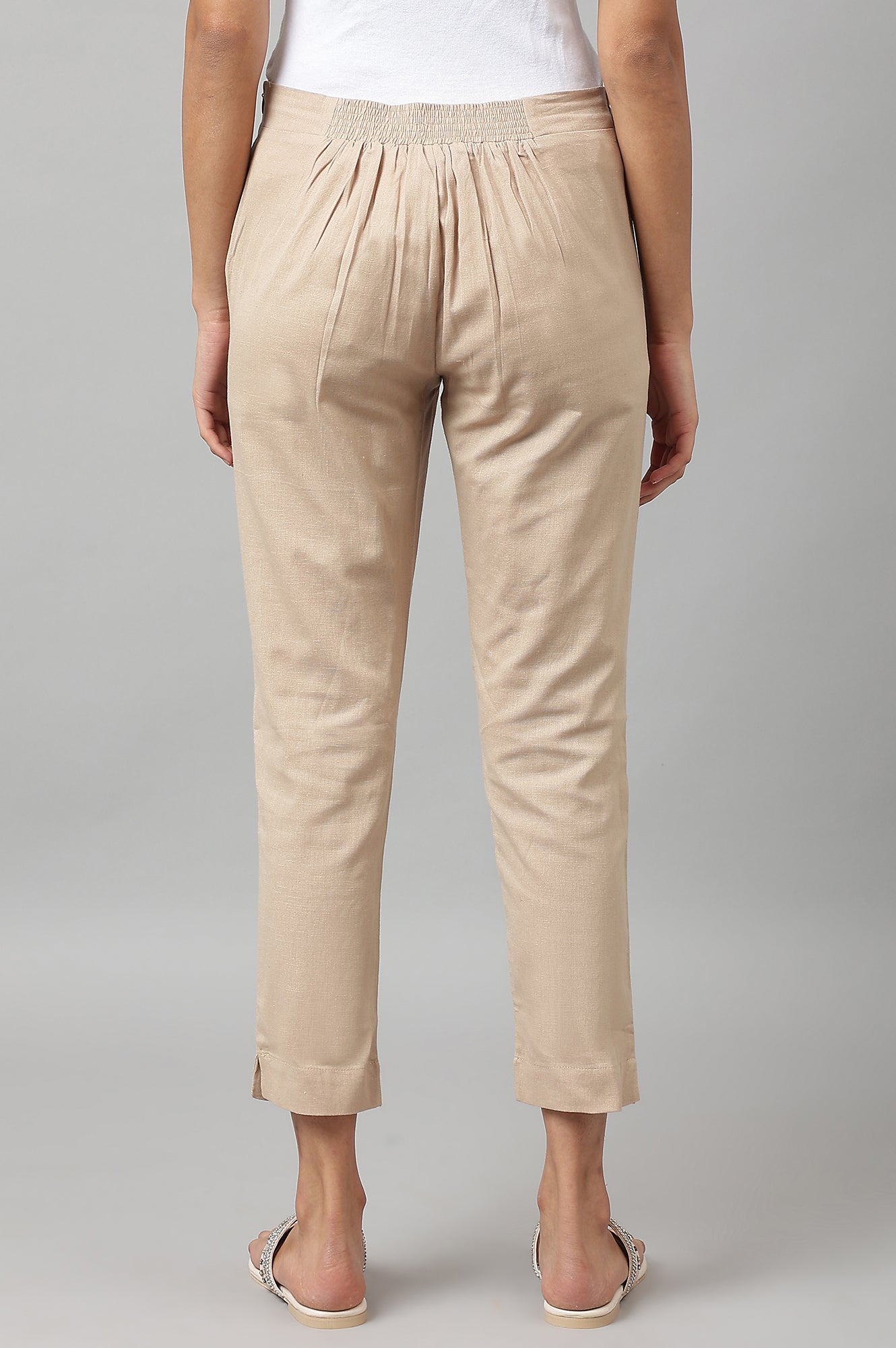 Beige Slim Pants