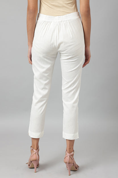 White Fitted Pants