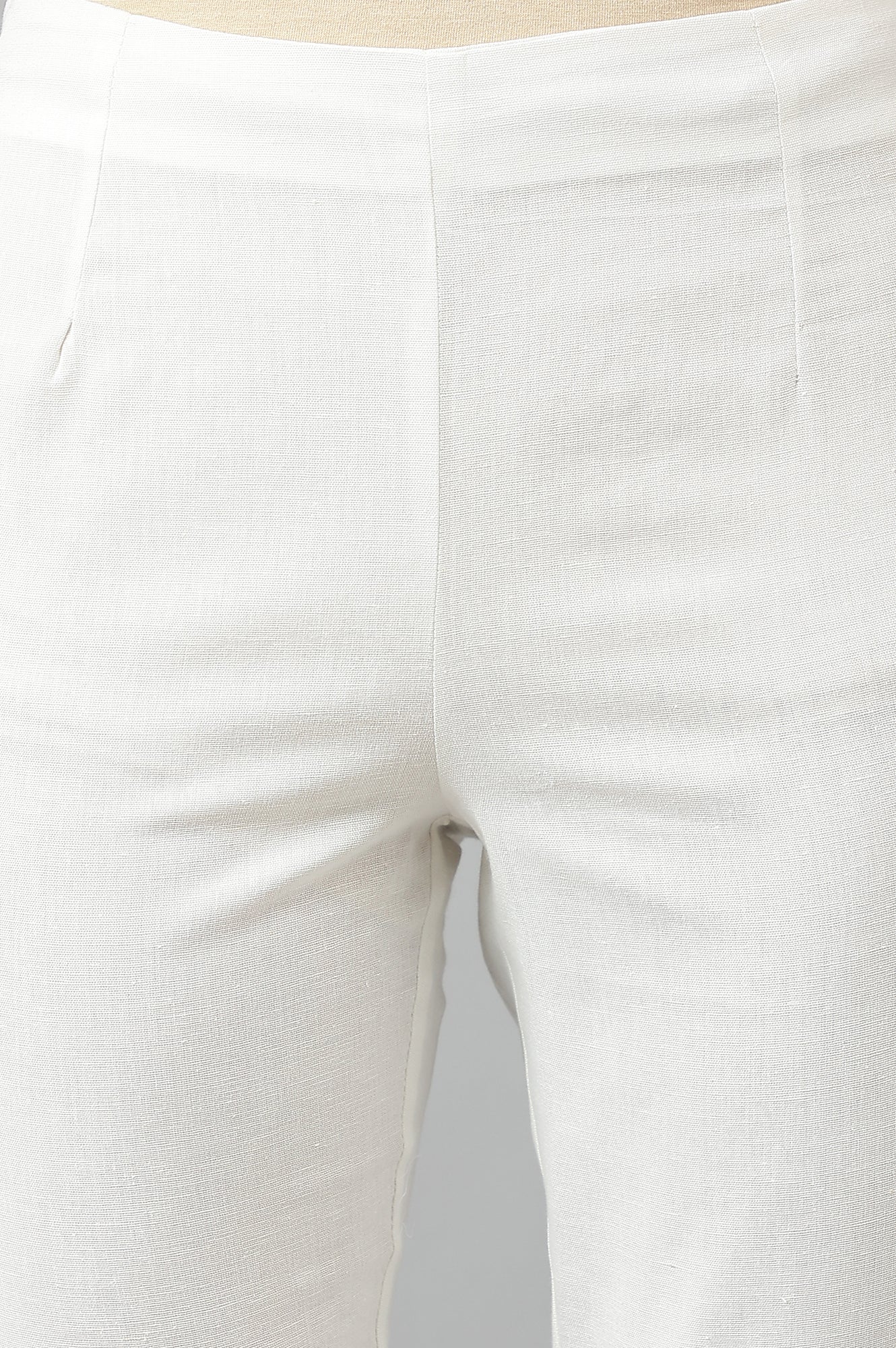 White Fitted Pants