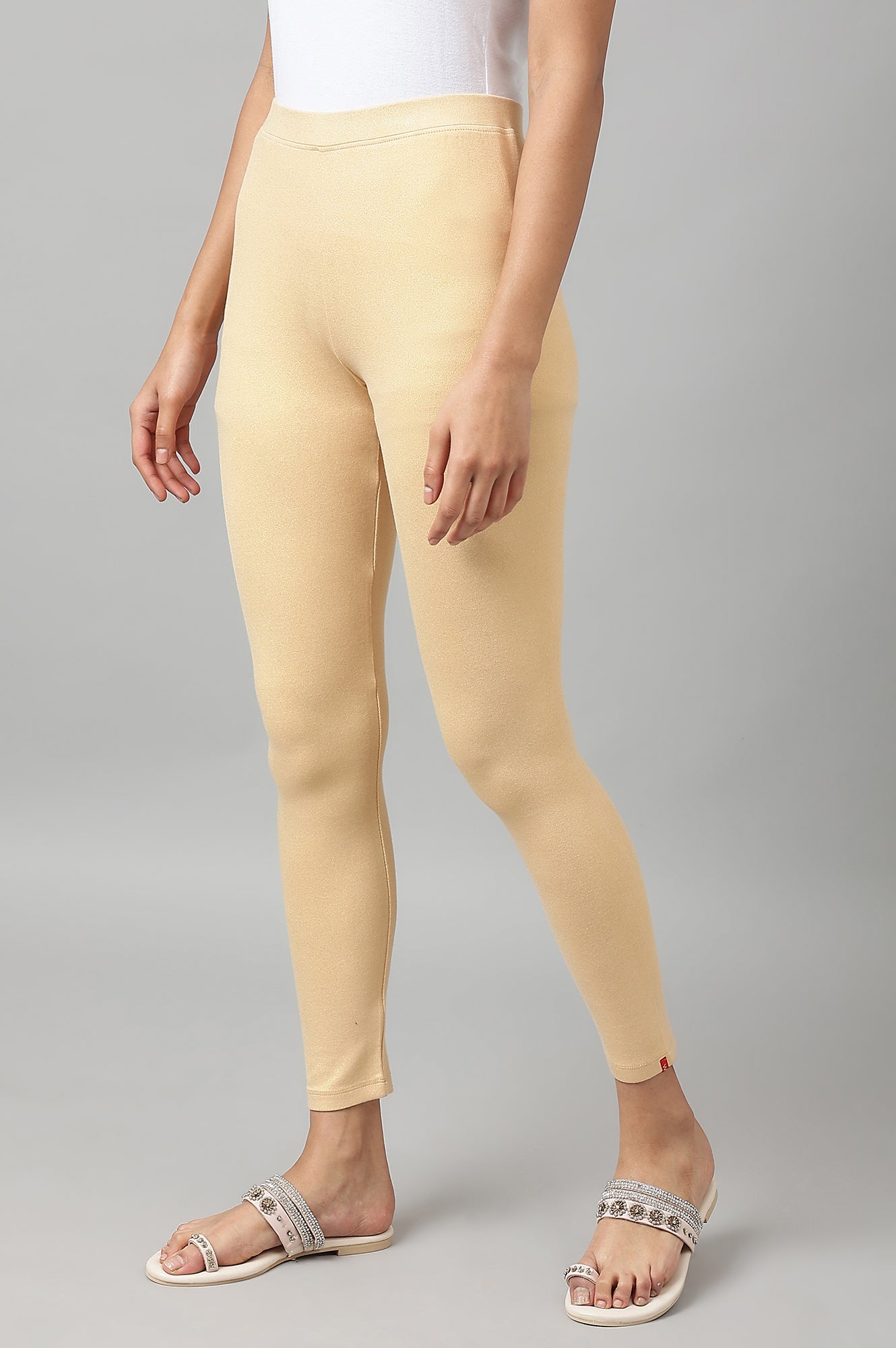 Pale Gold Jersey Tights