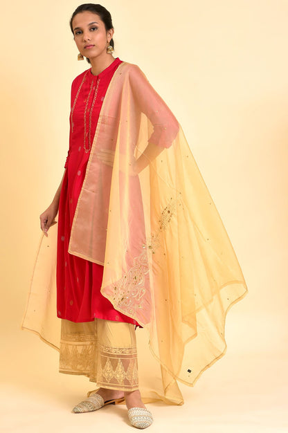 Gold Organza Dupatta