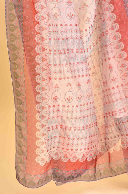 Light Pink Embroidered Kurta, Pants And Dupatta Set - wforwoman