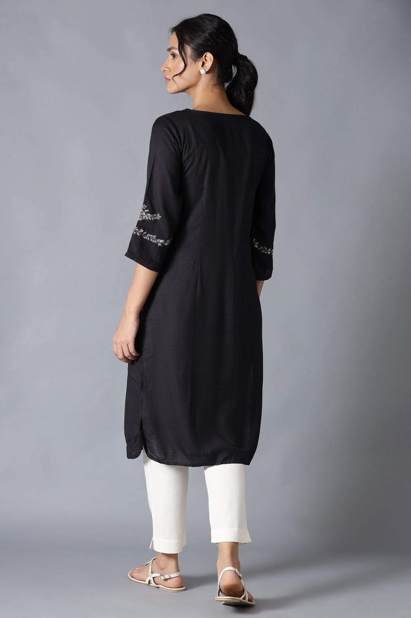 Black Embroidered kurta