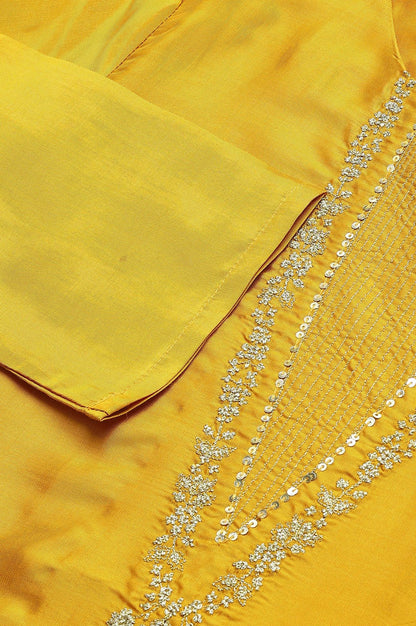 Yellow Embroidered Festive kurta - wforwoman