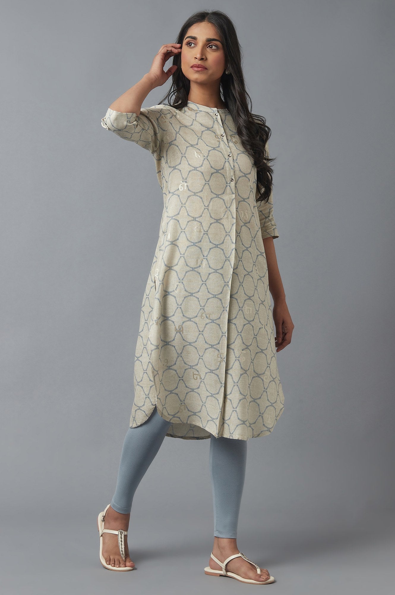 Moonbeam Grey kurta