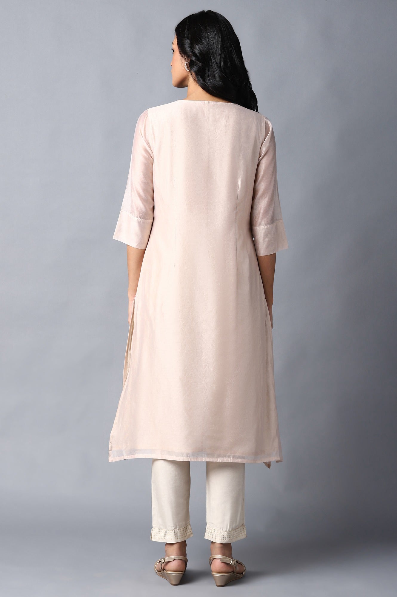 Blush Pink Embroidered kurta