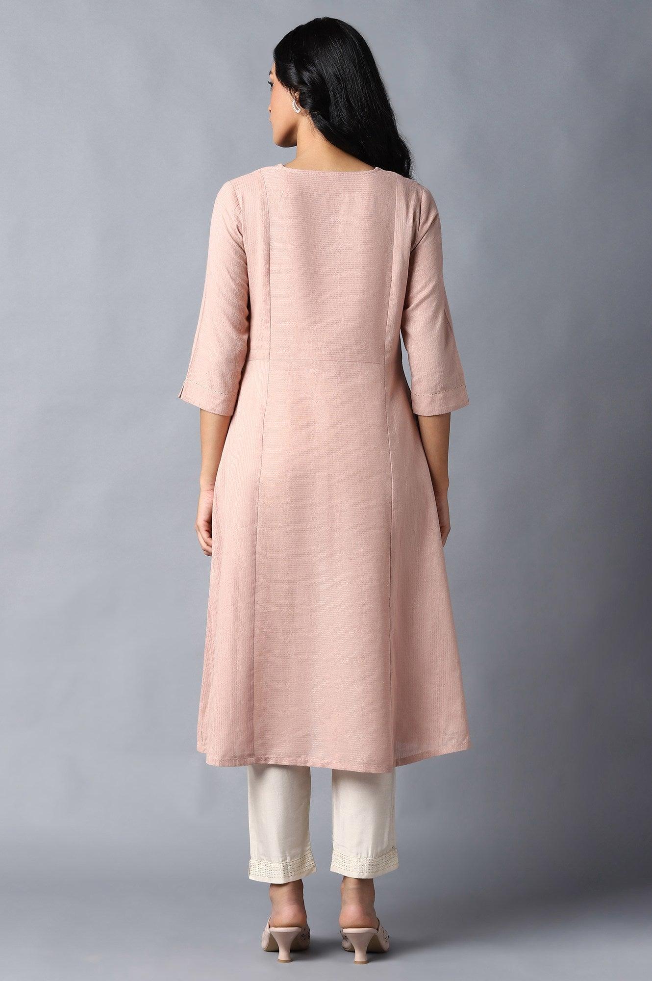 Flamingo Pink A-Line kurta - wforwoman