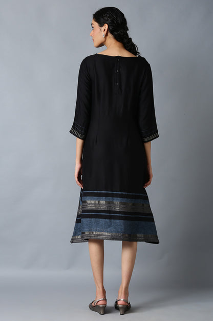 Jet Black A-Line kurta