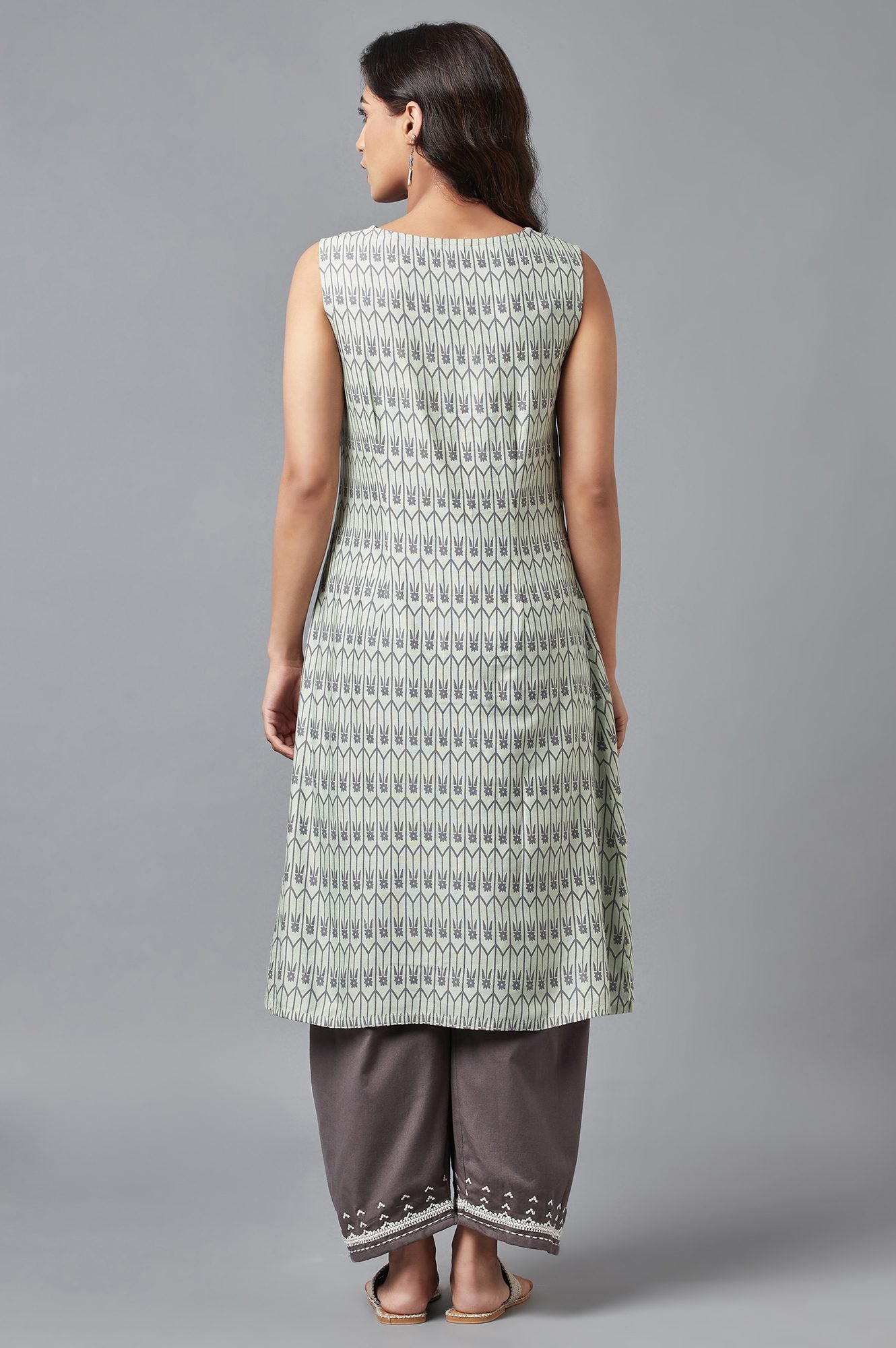 Pistachio Green Printed kurta