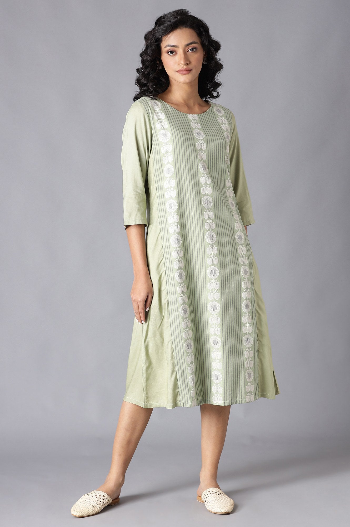 Laurel Green A-Line kurta