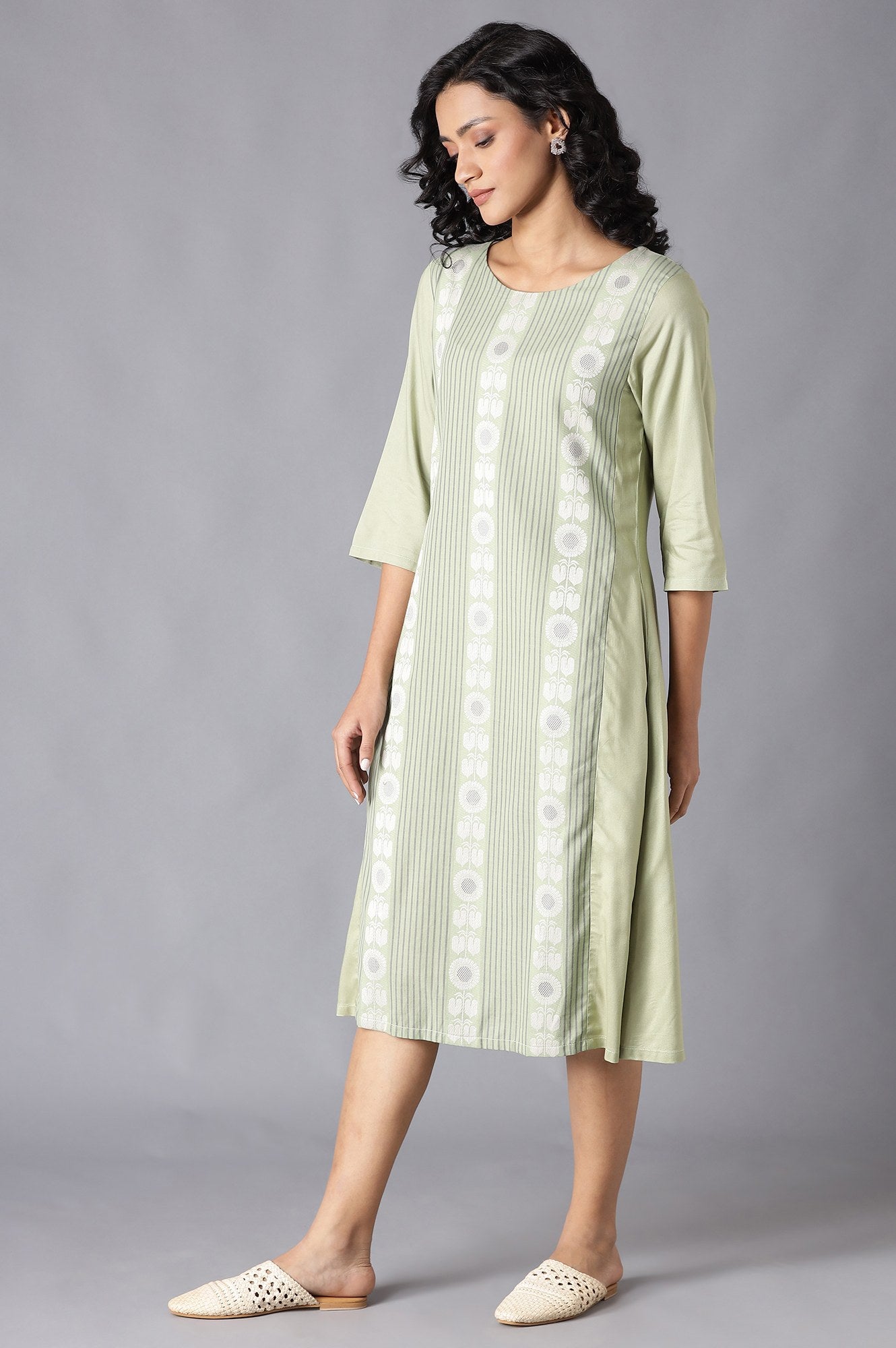 Laurel Green A-Line kurta