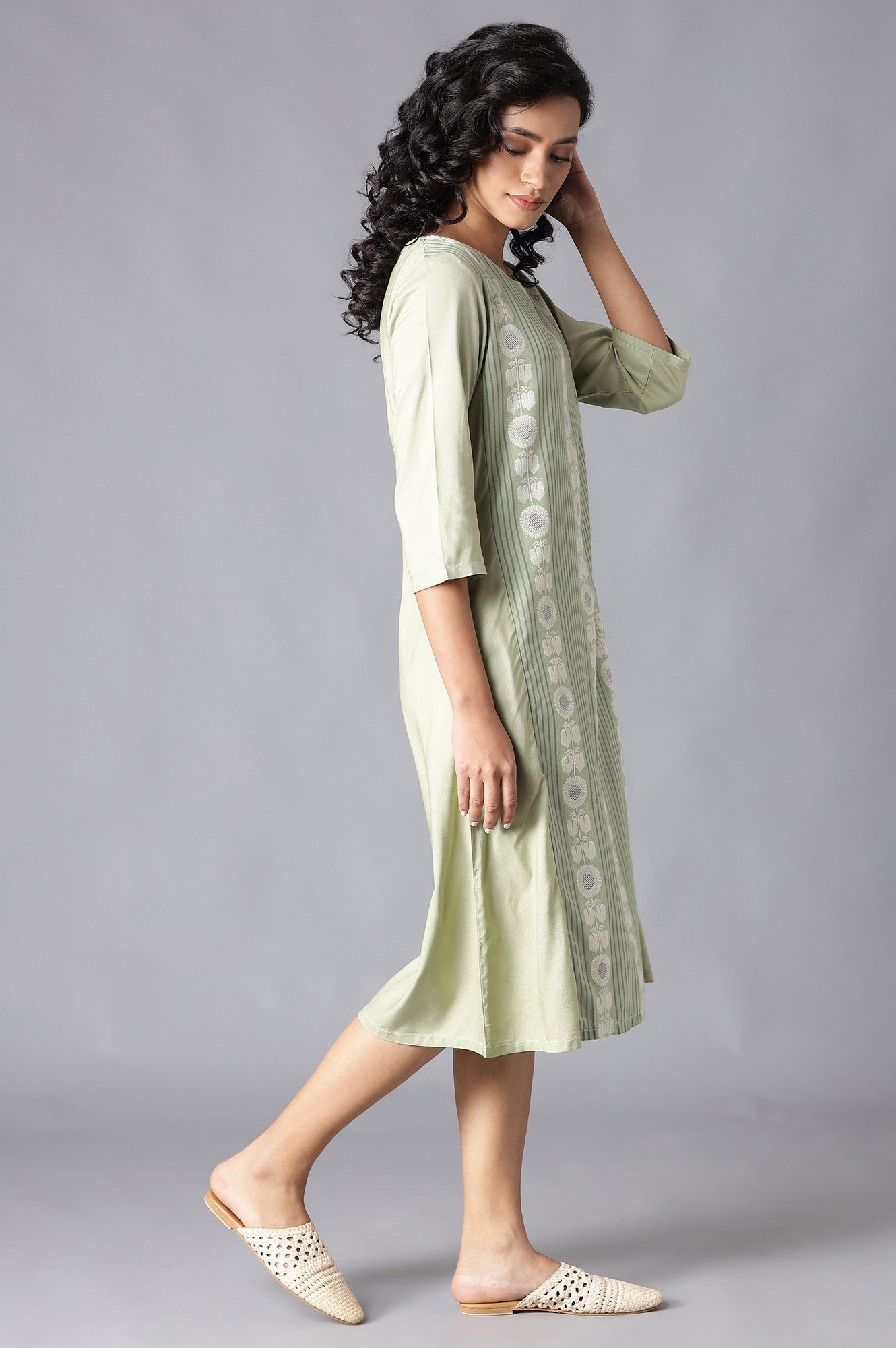 Laurel Green A-Line kurta