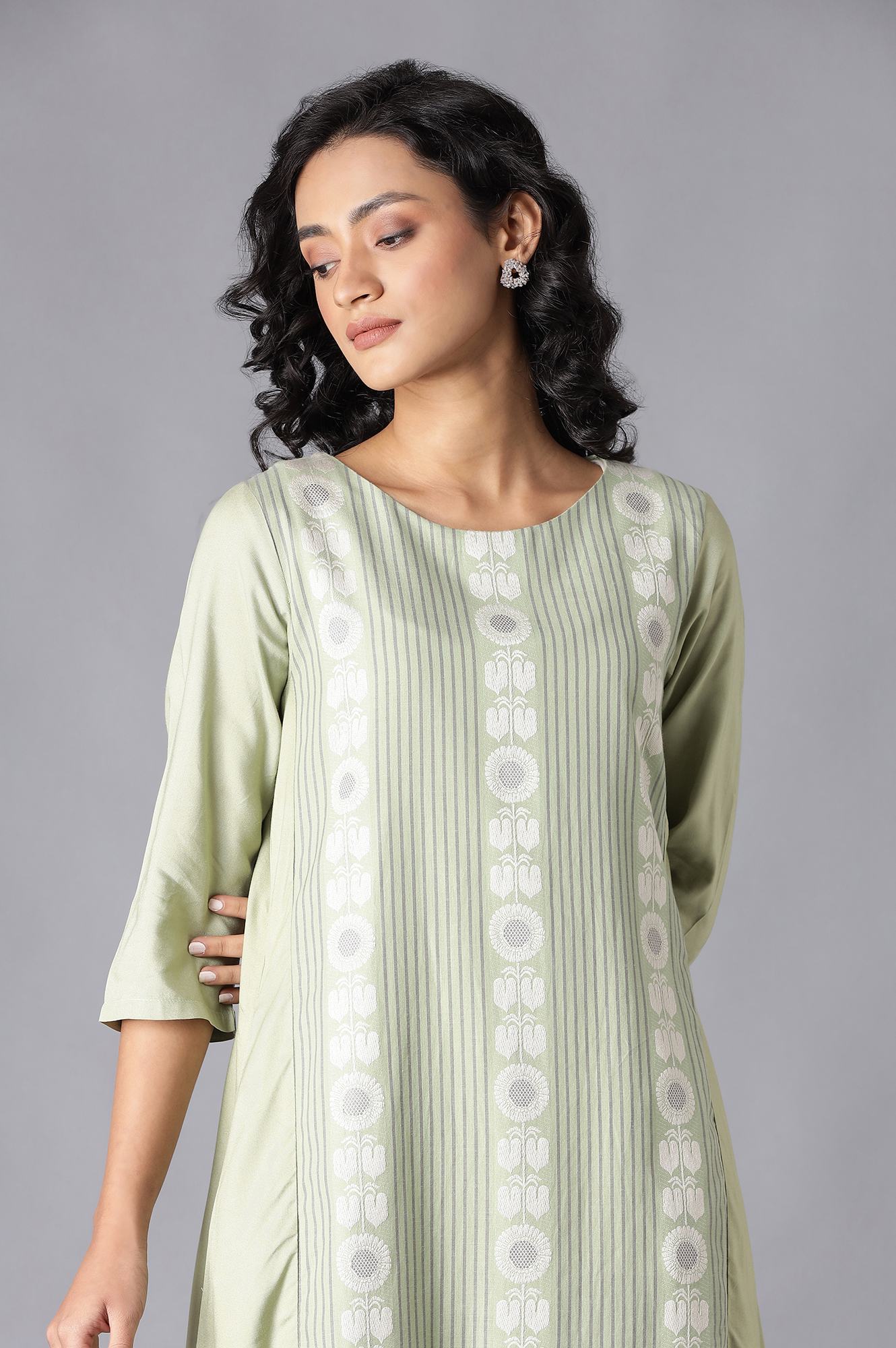 Laurel Green A-Line kurta