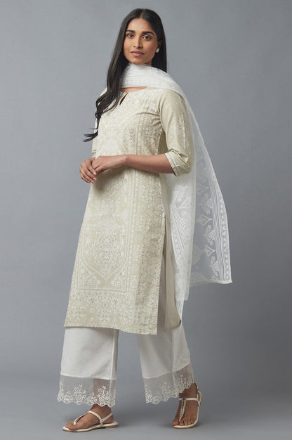 Grey Printed kurta