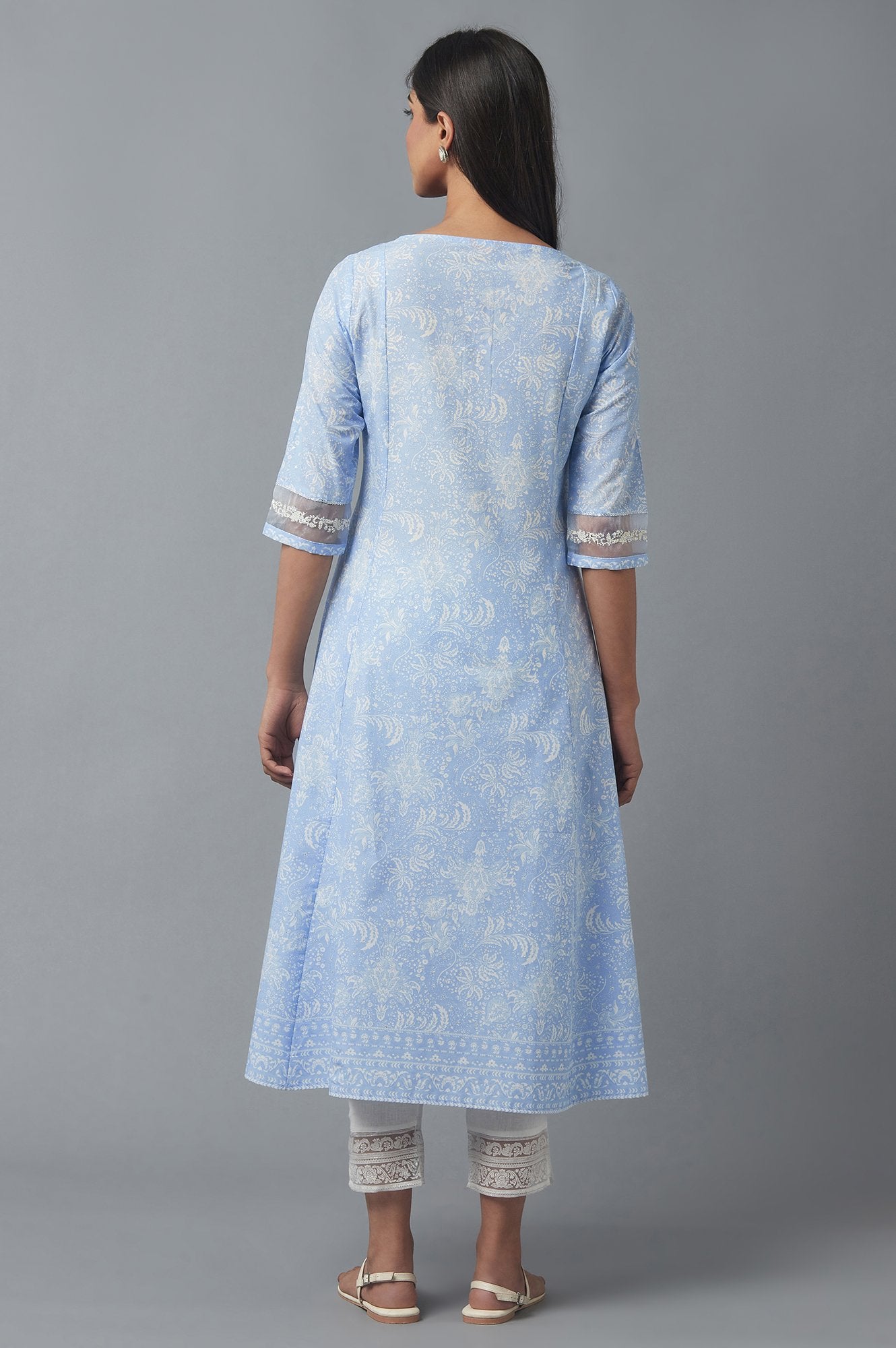 Skyway Blue Printed kurta