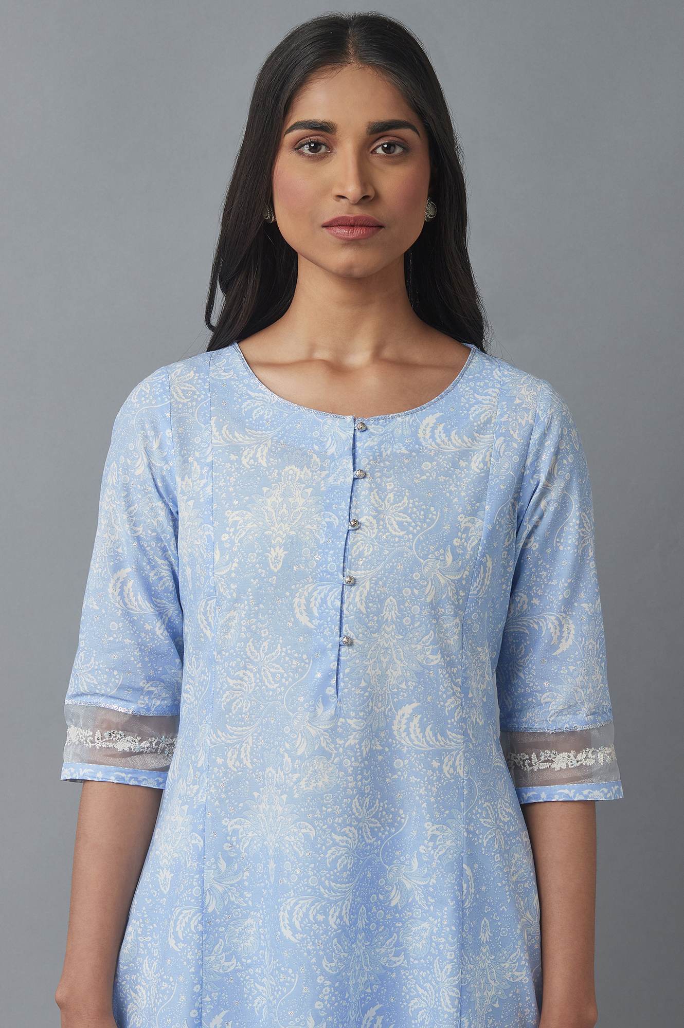 Skyway Blue Printed kurta