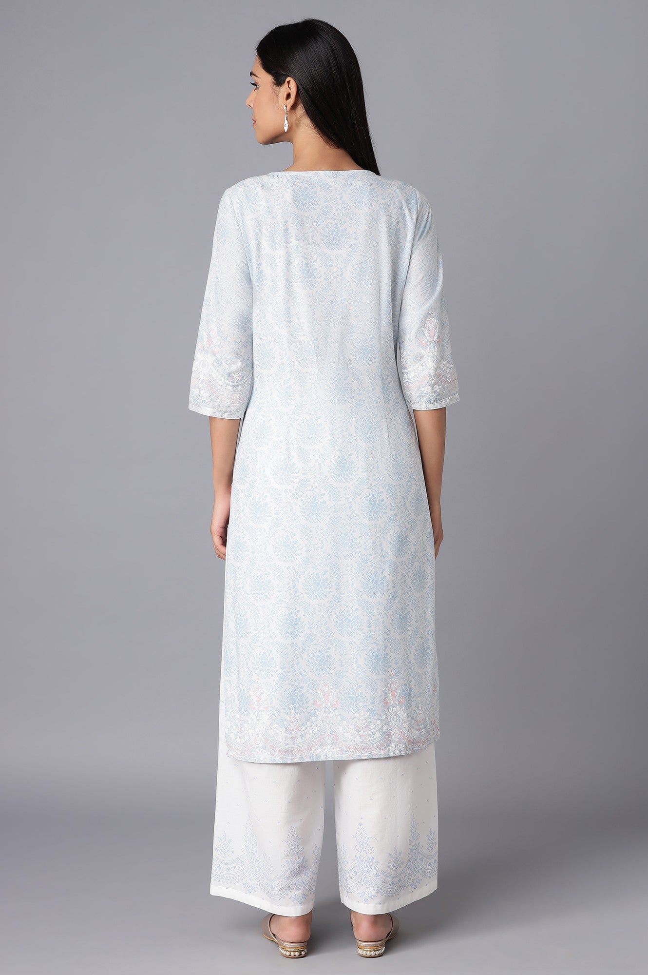 Light Blue Printed kurta