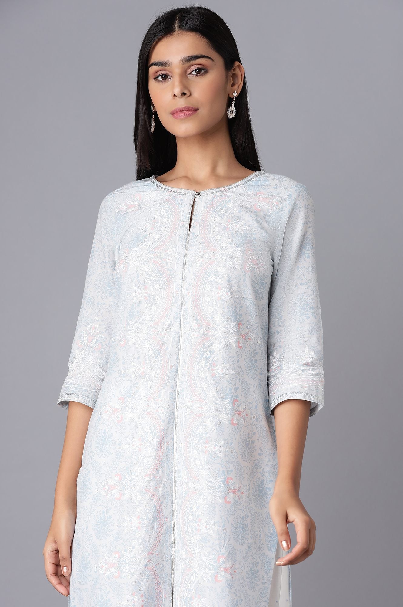 Light Blue Printed kurta